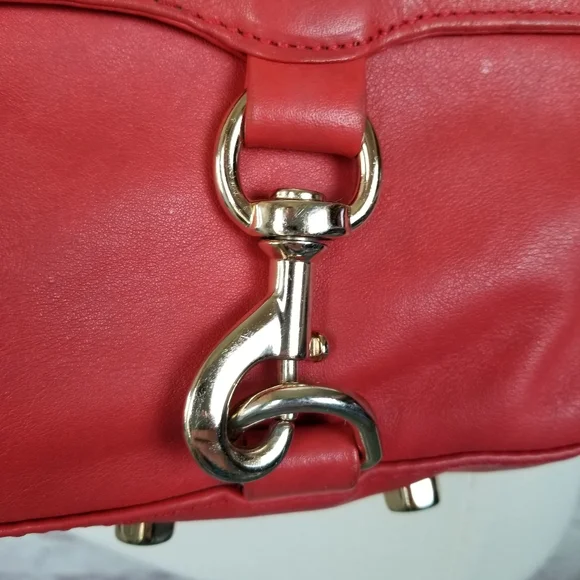 Rebecca Minkoff Mini Mac Orange Leather Crossbody Handbag - Picture 12 of 12